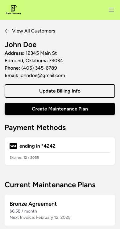 HVAC.money dashboard preview
