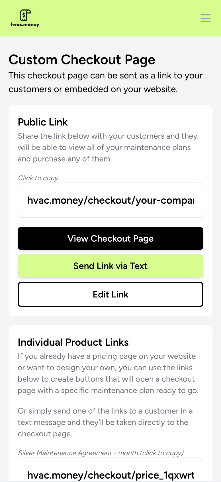 HVAC.money dashboard preview